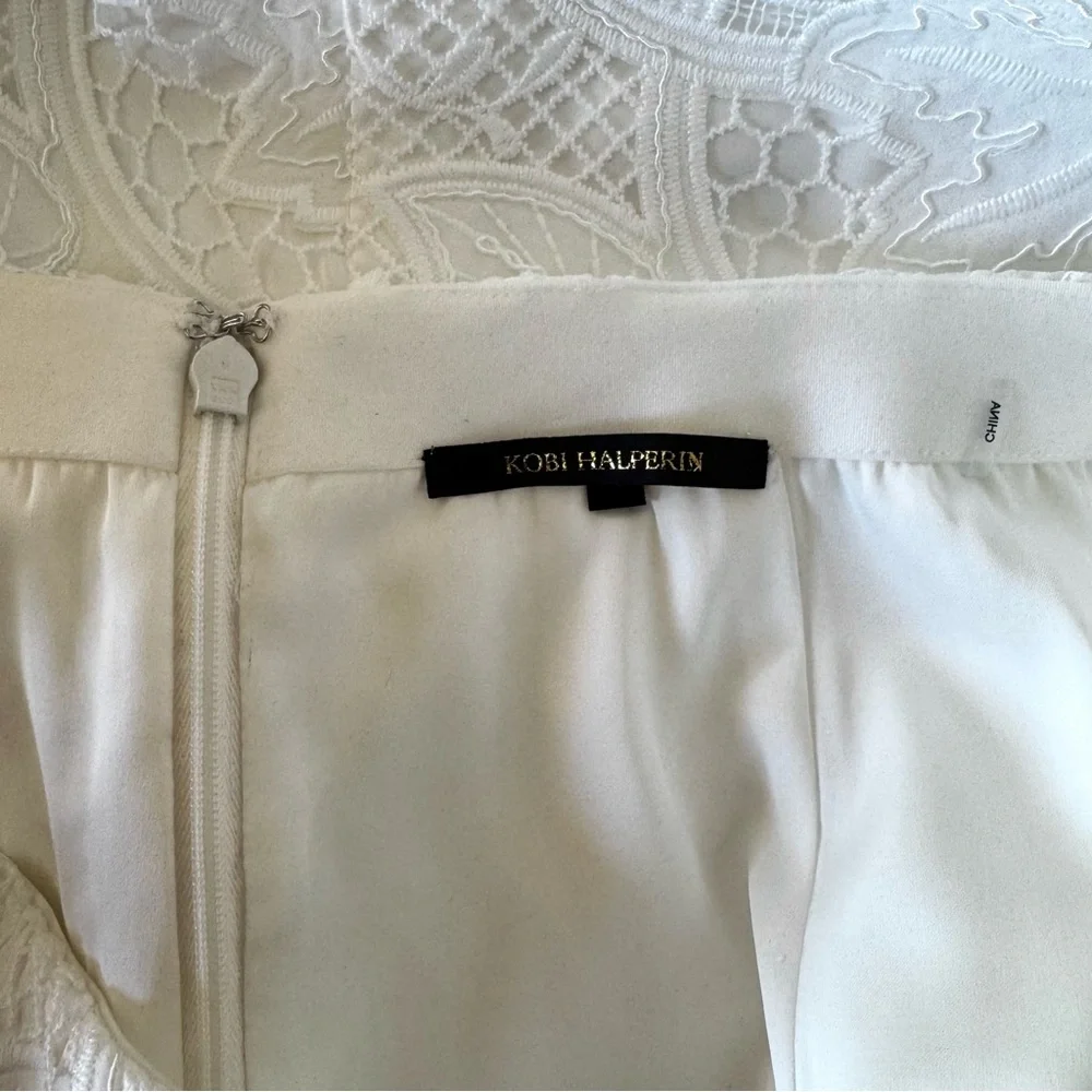 Luxe Kobi Halperin Nala white lace pencil skirt 8 - Picture 9 of 12